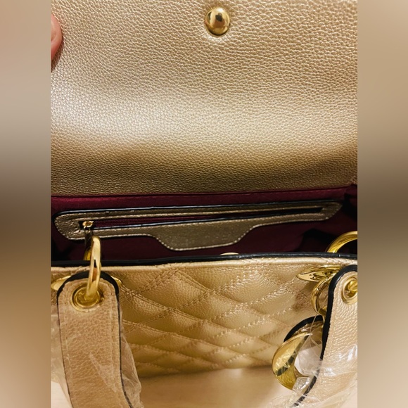 Gold purse stunning gift VEGAN LEATHER New holiday gifts birthday gift - Picture 5 of 11